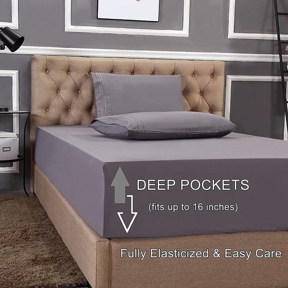 New 1500 Thread Count Wrinkle & Fade Resistant Egyptian Quality 4-Piece - Picture 5 of 8